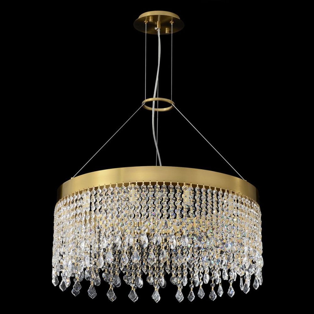 Подвесная люстра 60 см, Crystal Lux AQUA SP12, латунь