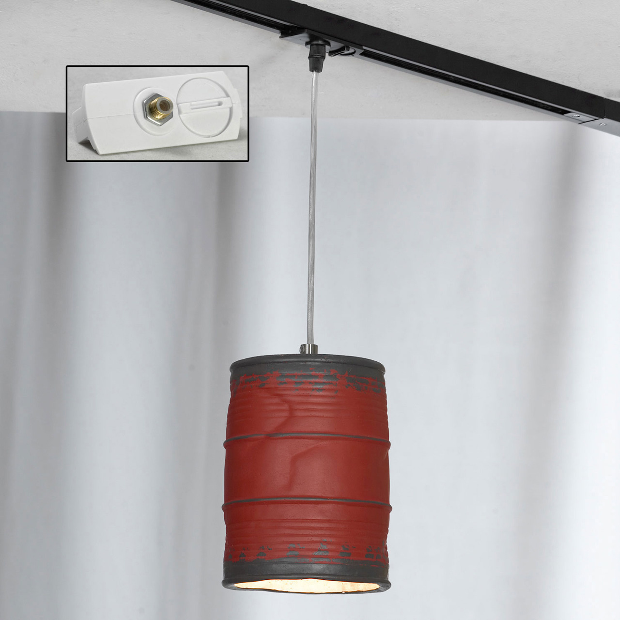 Трековый светильник однофазный Lussole LOFT Track Lights LSP-9527-TAW, E27, 60W, красный плафон