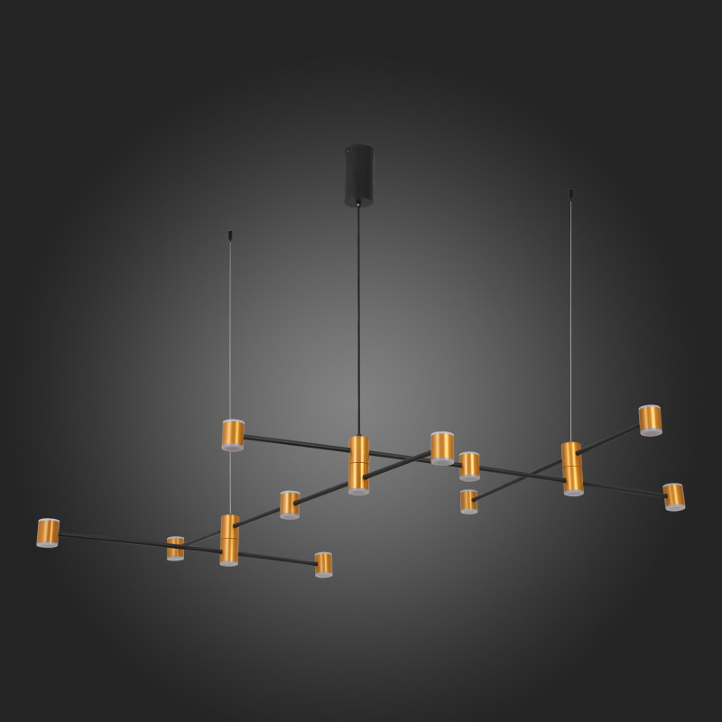 Светильник подвесной 23*130 см, 66W 3000K ST LUCE ANICHITA SL1596.423.22 Золотистый, Черный