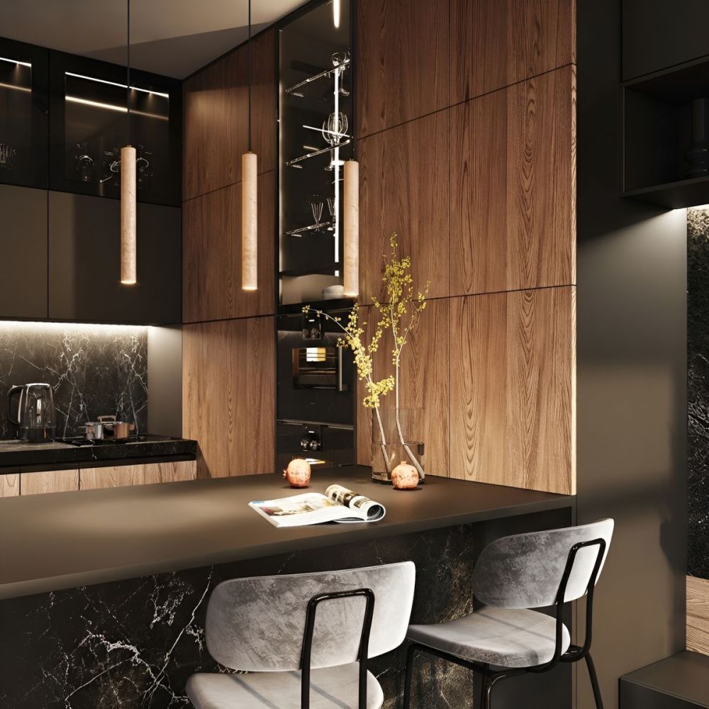 Подвесной светильник 4 см, Loft IT Everest 10585P/400, бронза-травертин