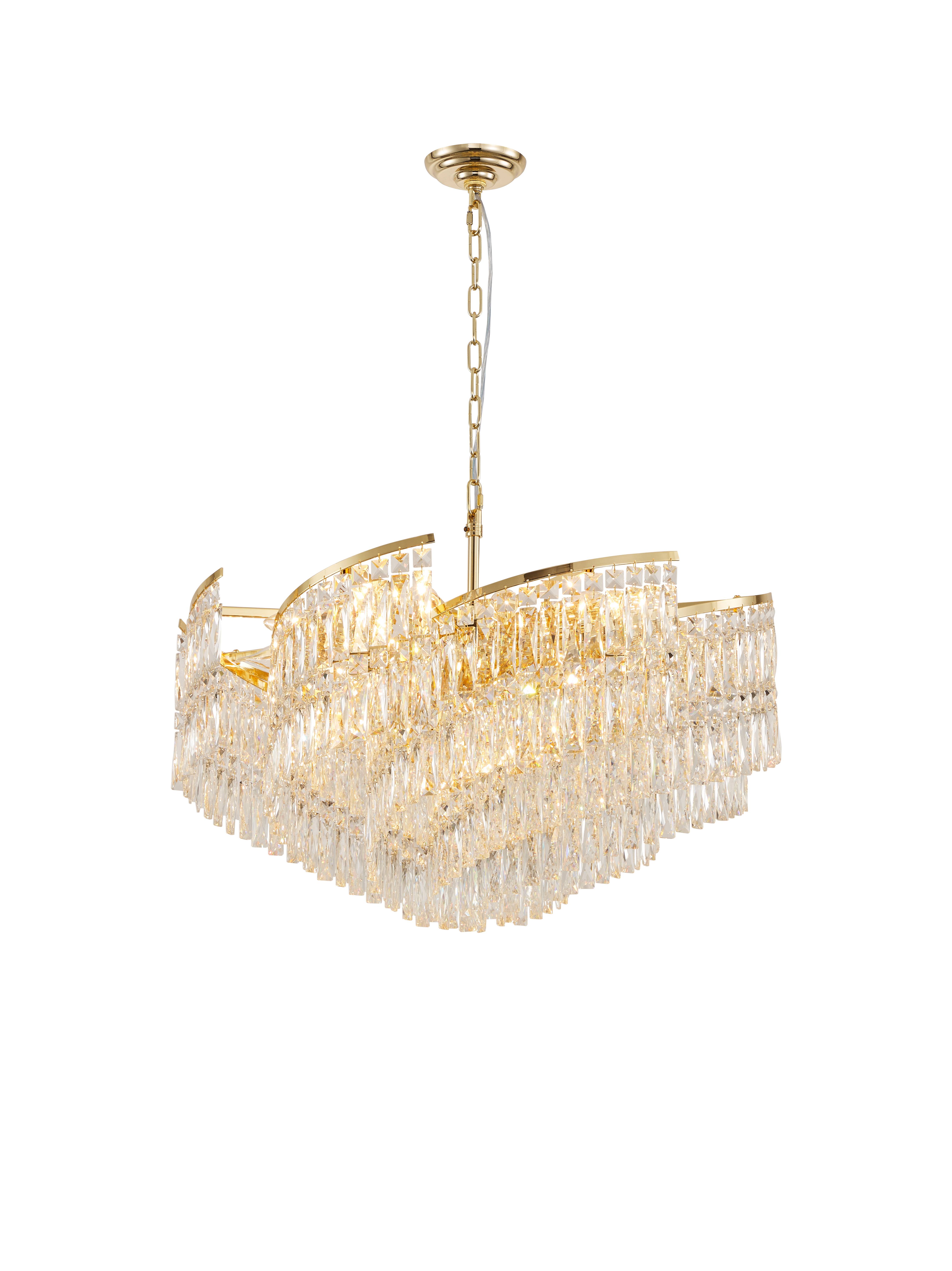 Люстра 800*450, 18*E14, 40W NewRgy Cristallo E68-ф800*H450 H GOLD, H GOLD