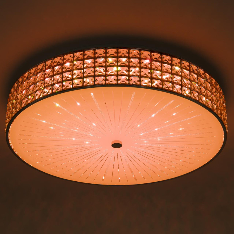 Люстра хрустальная 61 см, 105W, 3000-5500К Citilux Портал CL32410G1 LED RGB с пультом хром