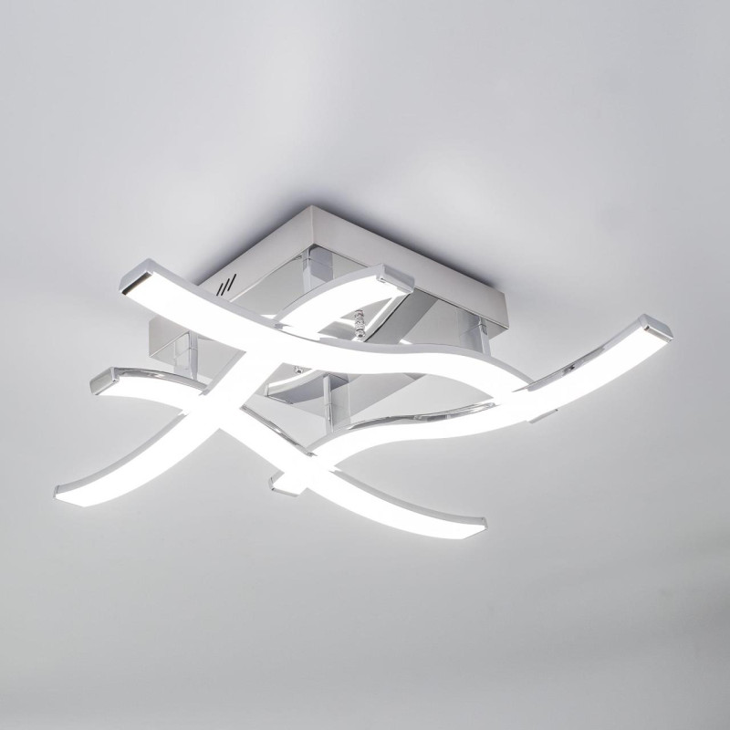 Люстра потолочная светодиодная Citilux Джек CL226121, LED 54W, 3000K, Хром