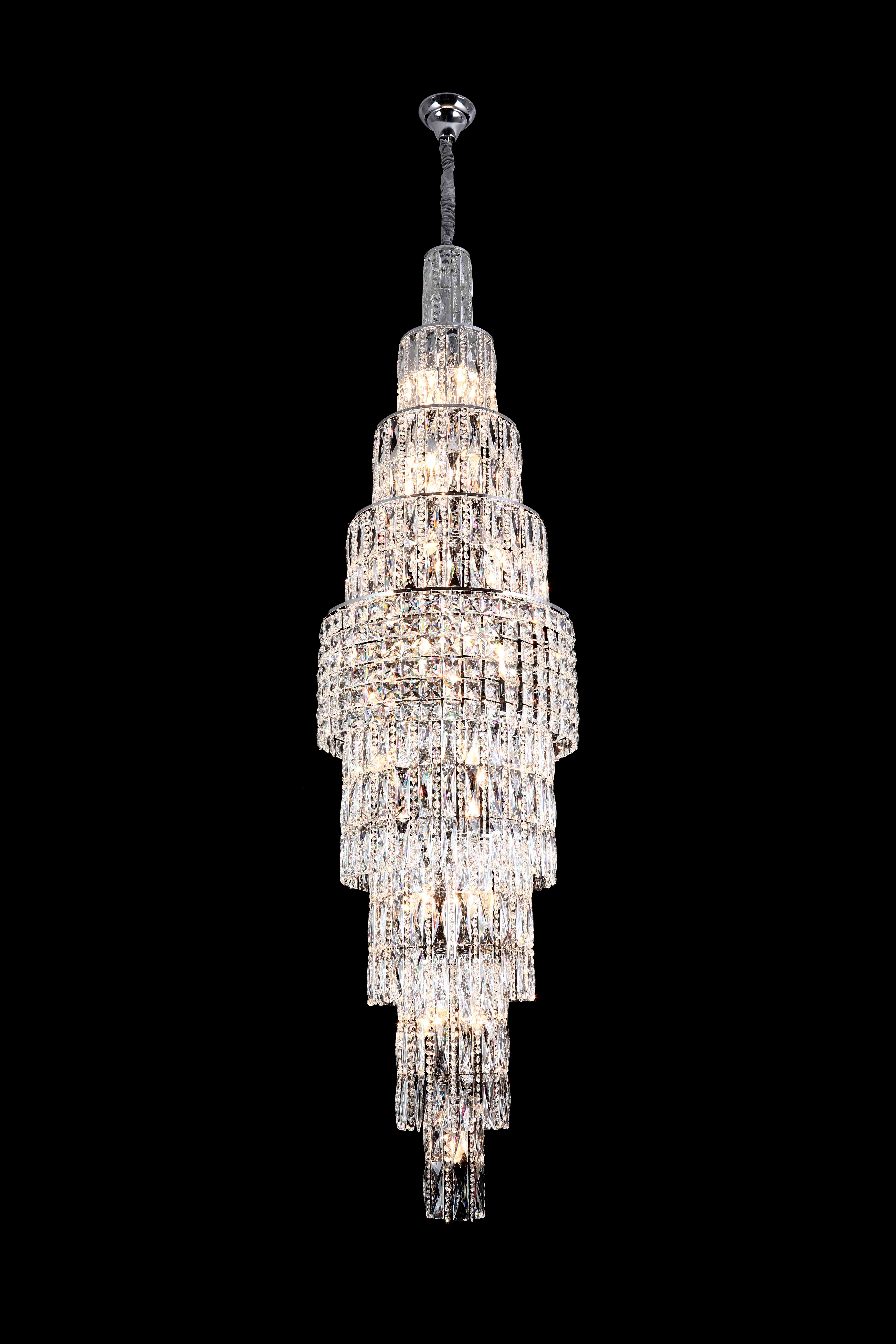 Люстра 550*2120, 35*E14, 40W NewRgy Cristallo 5022/35CR CHROME, Хром