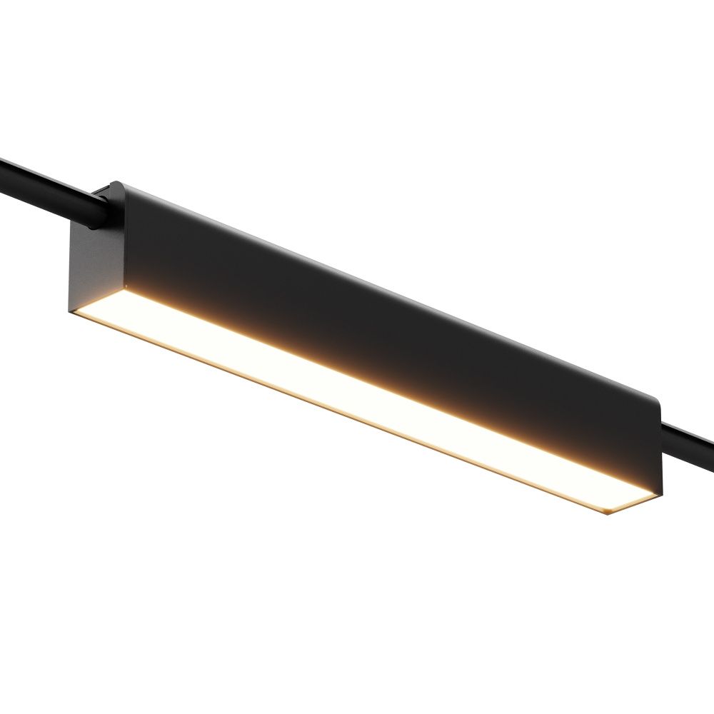 Трековый светильник 32,1*3,35*-5,05 см, *LED*12W, 3000K, Maytoni Technical Basis TR238-1-12W3K-B, Черный