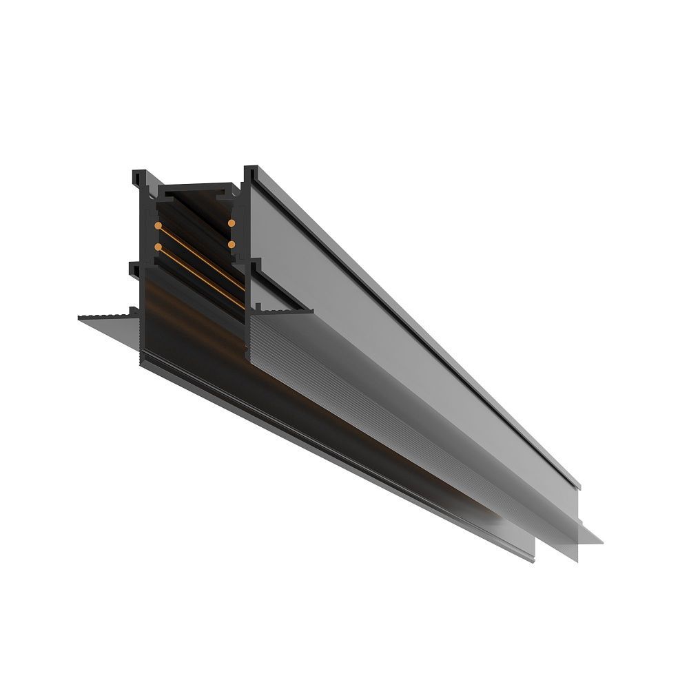 Шинопровод магнитный встраиваемый под ГКЛ 12мм Черный Длина 3 000мм  St Luce SKYLINE 48 ST004.439.12.1