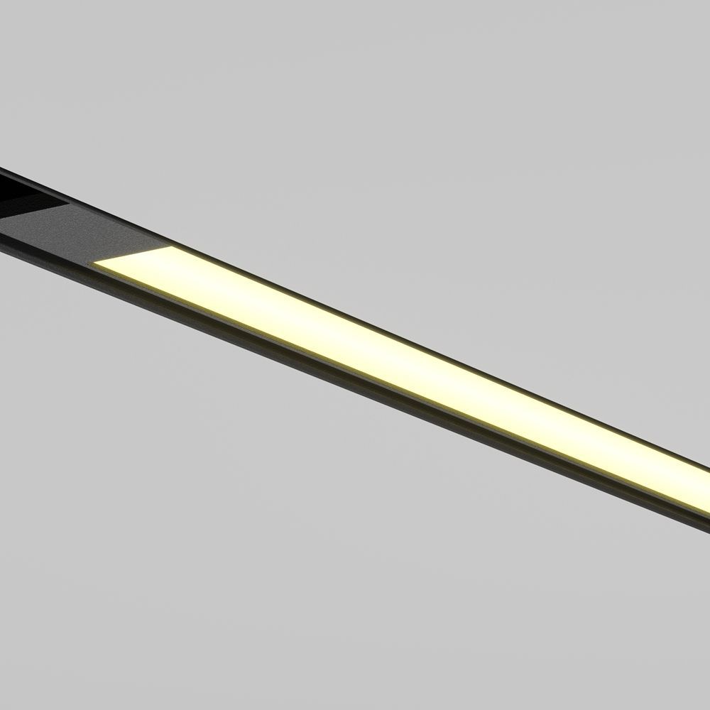 Трековый светильник 42 см, 10W, 3000K, Maytoni TR231-2-10W3K-B, черный Магнитная трековая система 23 мм EXILITY