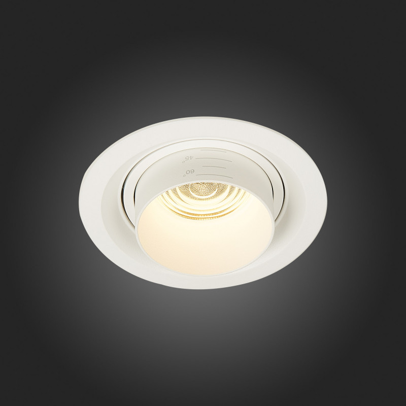 Встраиваемый светильник 12 см, 12W, 3000K ST LUCE Zoom ST701.538.12 Белый
