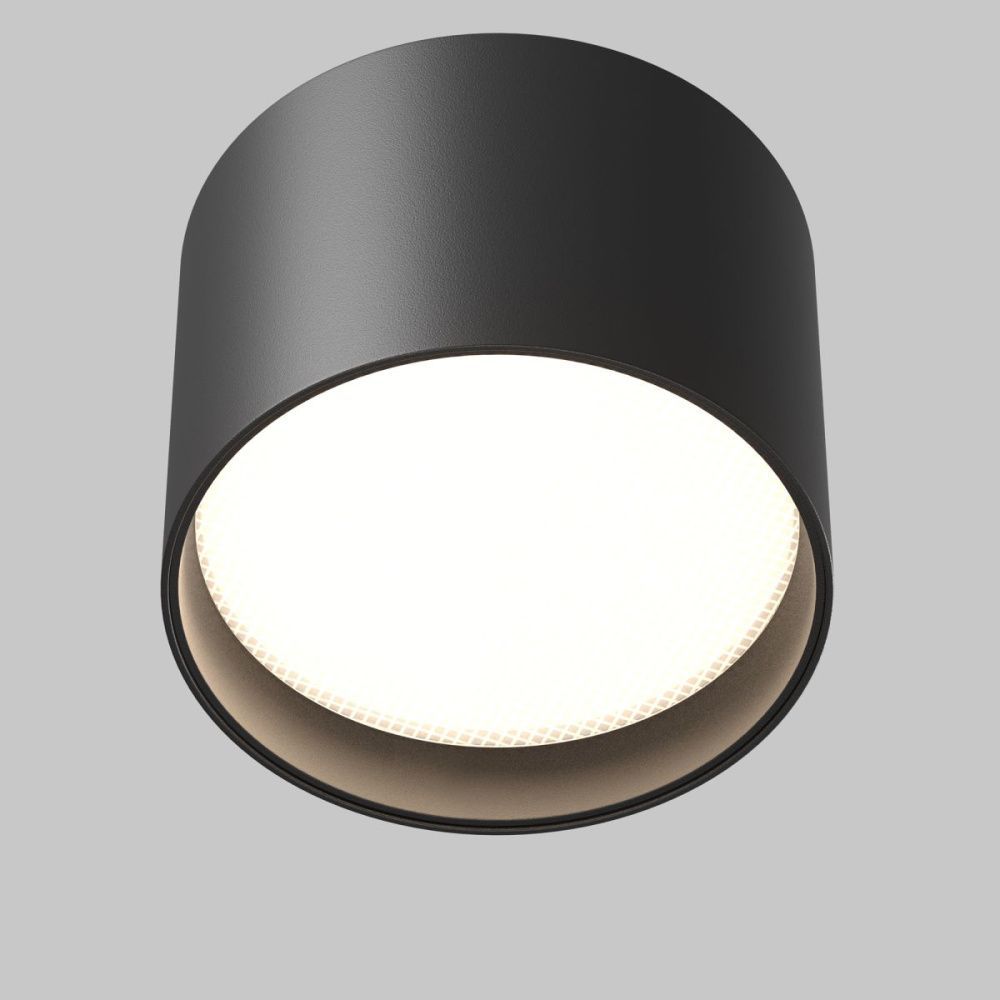 Потолочный светильник 9 см, 7W, 4000K, Maytoni Technical Glare C127CL-L7W4K-B, черный