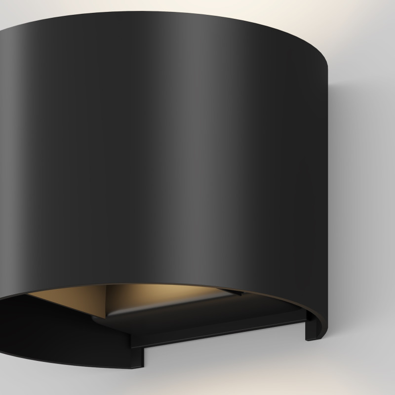 Уличный настенный светильник Maytoni Fulton O573WL-L6B, черный/матовый