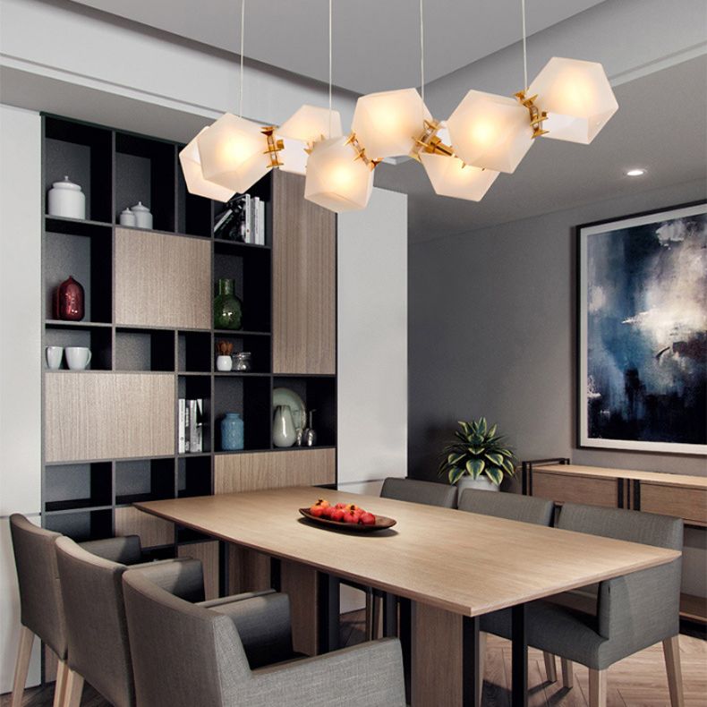 Подвесной светильник Gabriel Scott Welles Glass L2 40*40*35 см, 2*G9*40W, ImperiumLoft 40.2275-0, Золотистый