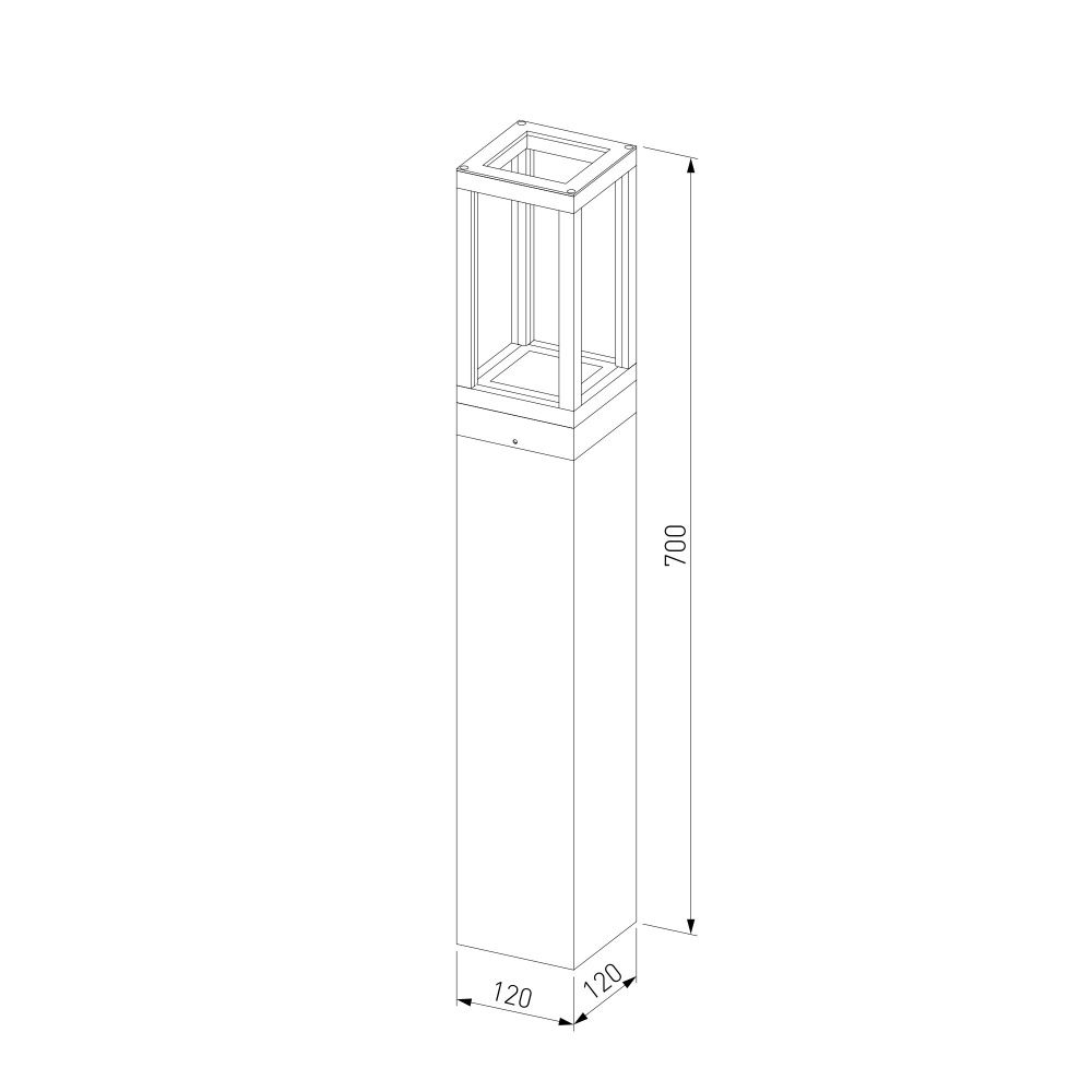 Ландшафтный светодиодный светильник  Frame 3000K чёрный 1529 TECHNO LED черный Elektrostandard  4690389219122, a072092