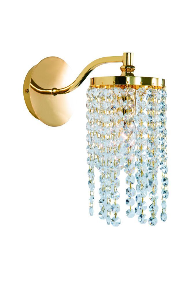 Бра L250 x W120 x H250, мм, 1*40W, GOLD (Золото) NewRgy W5619E/1A GOLD+CLEAR