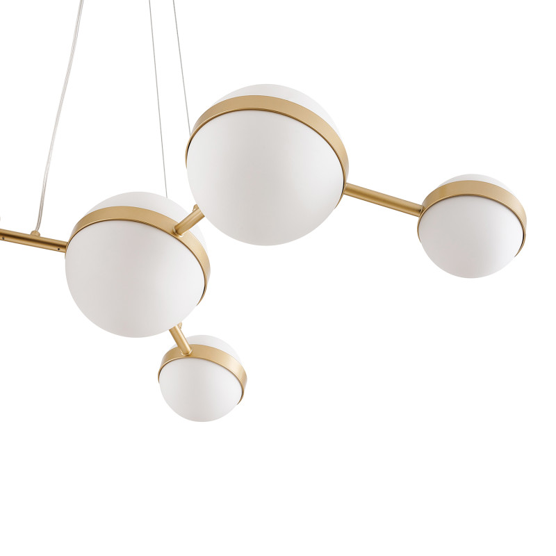 Подвесная люстра 127,5*40*135 см, 8*LED, 60W, 4000К, Favourite Asterismo 4448-8P золотой