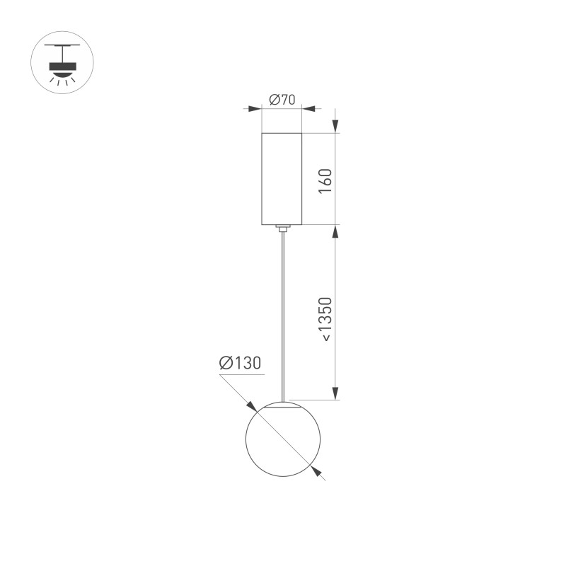 Подвесной светильник Arlight 036523 *13*164 см, 10W, белый (теплый)K,