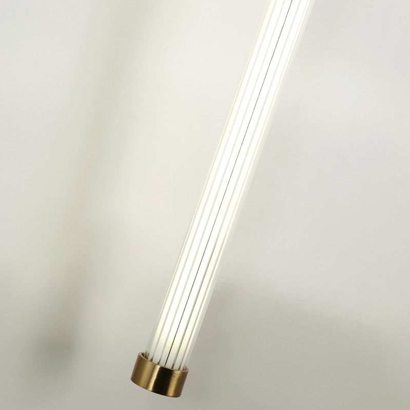 Бра Favourite Lignum 3057-3W, D100*W60*H1000, золота, белый плафон цилиндрической формы из акрила