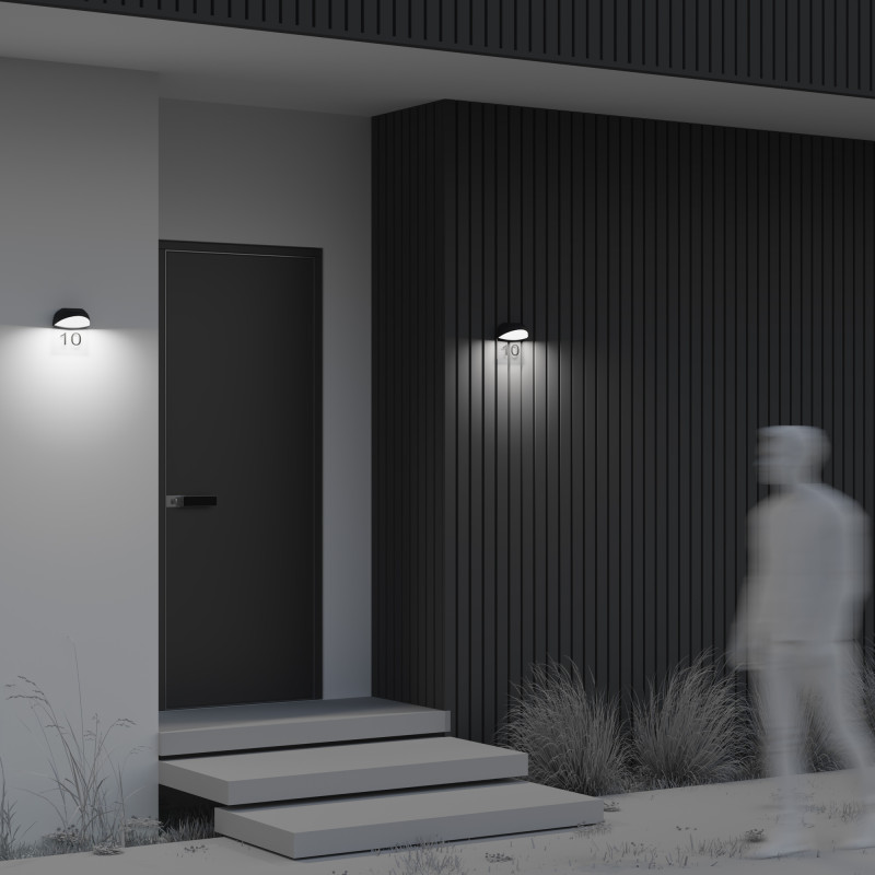 Светильник настенный 16,1*9,9*18,4 см, LED, 7W, 3000К, Maytoni Gloss O447WL-L7GF3K серый