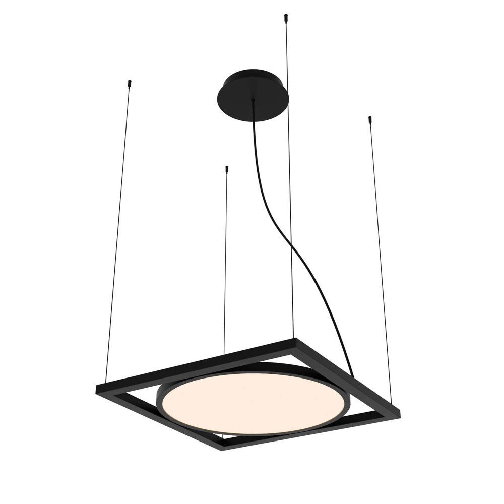 Подвес 46*50-150 см, 1*LED, 30W, 4000K, Favourite Pany 4637-1P, черный матовый