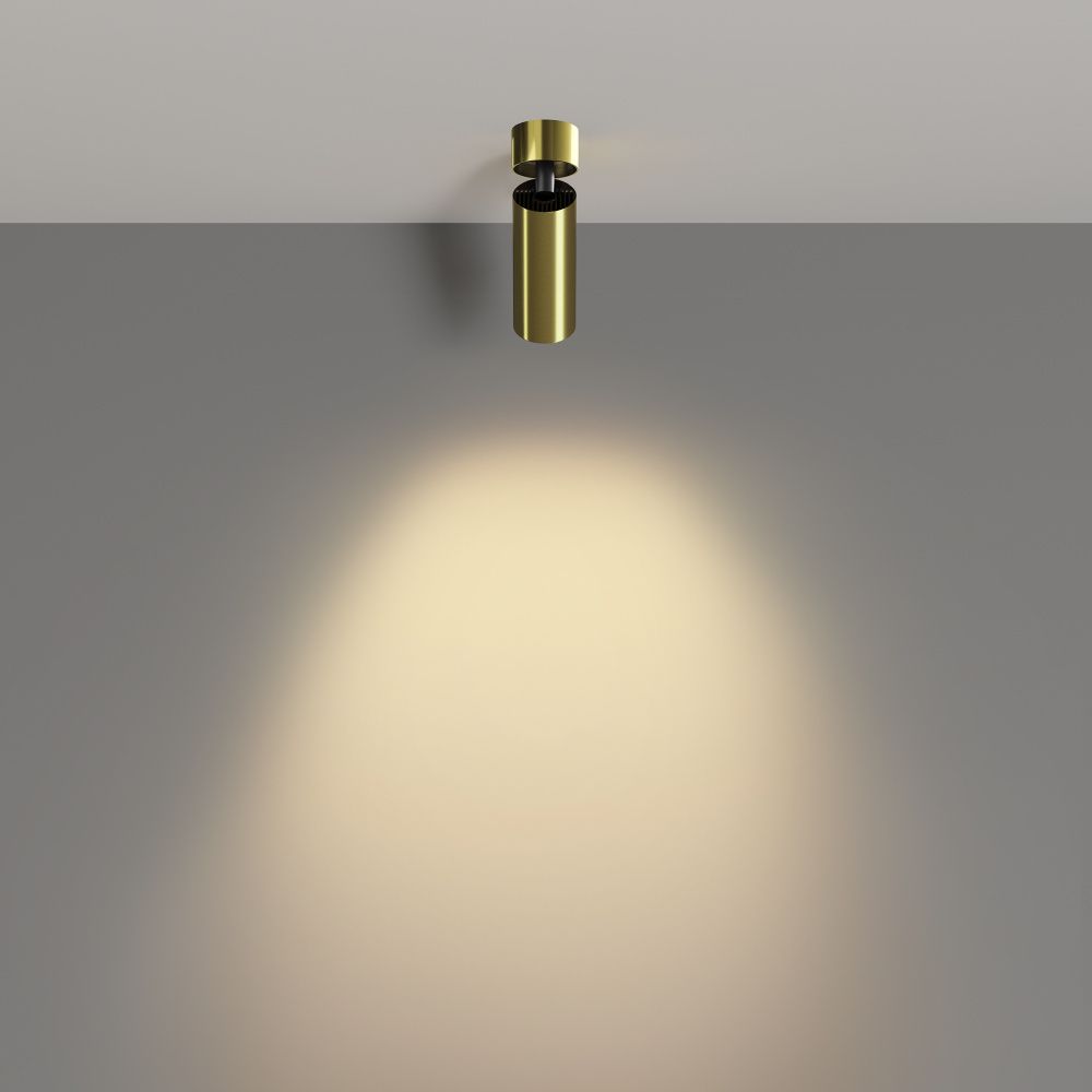 Светильник  C055CL-L12W2.7K-W-BS **-16 см, *LED*12W, K, Maytoni technical FOCUS LED C055CL-L12W2.7K-W-BS, Латунь