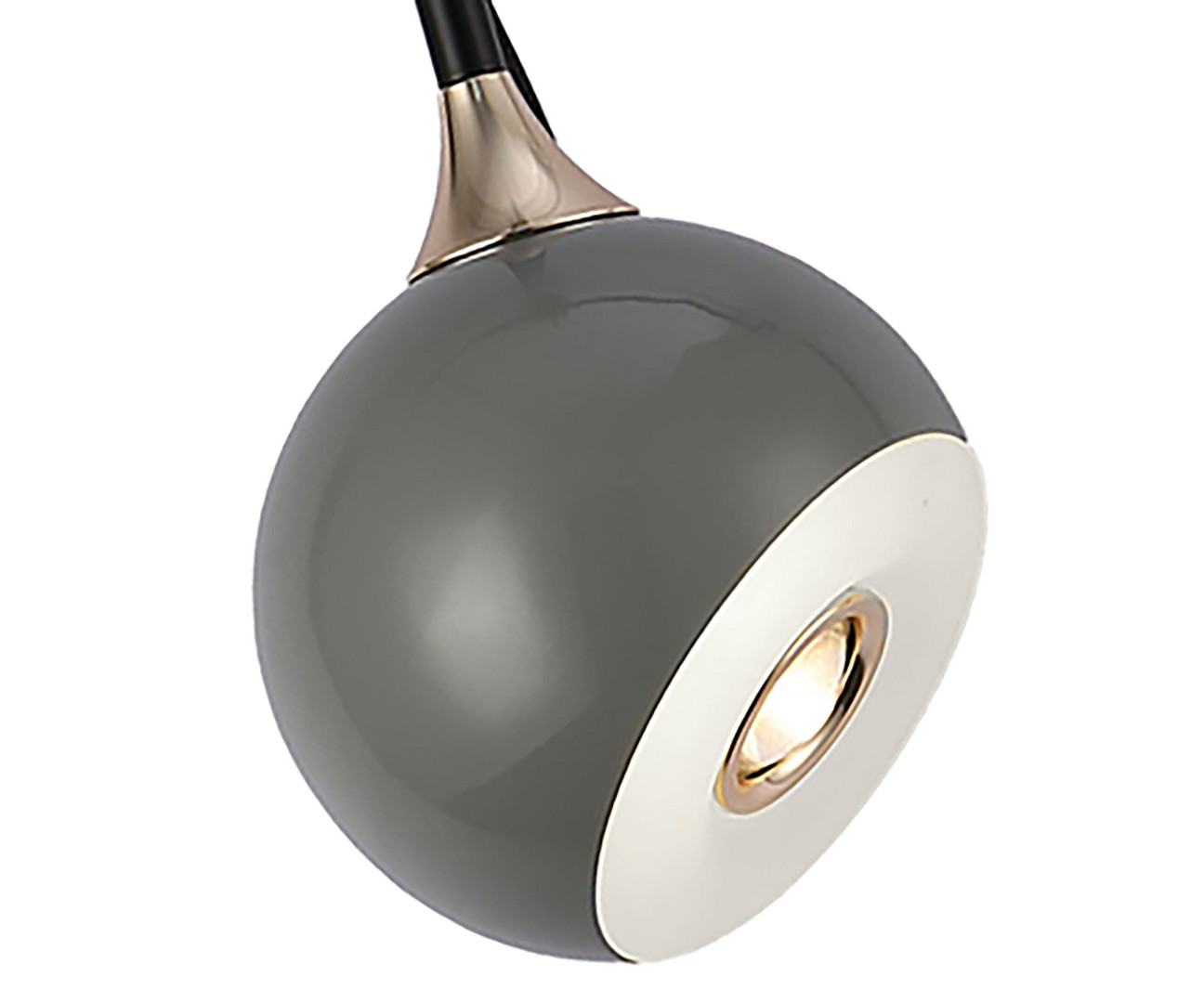 Светильник 12 см, 8W, 4000K, Kink Light 07529-1A,16, черный-серый