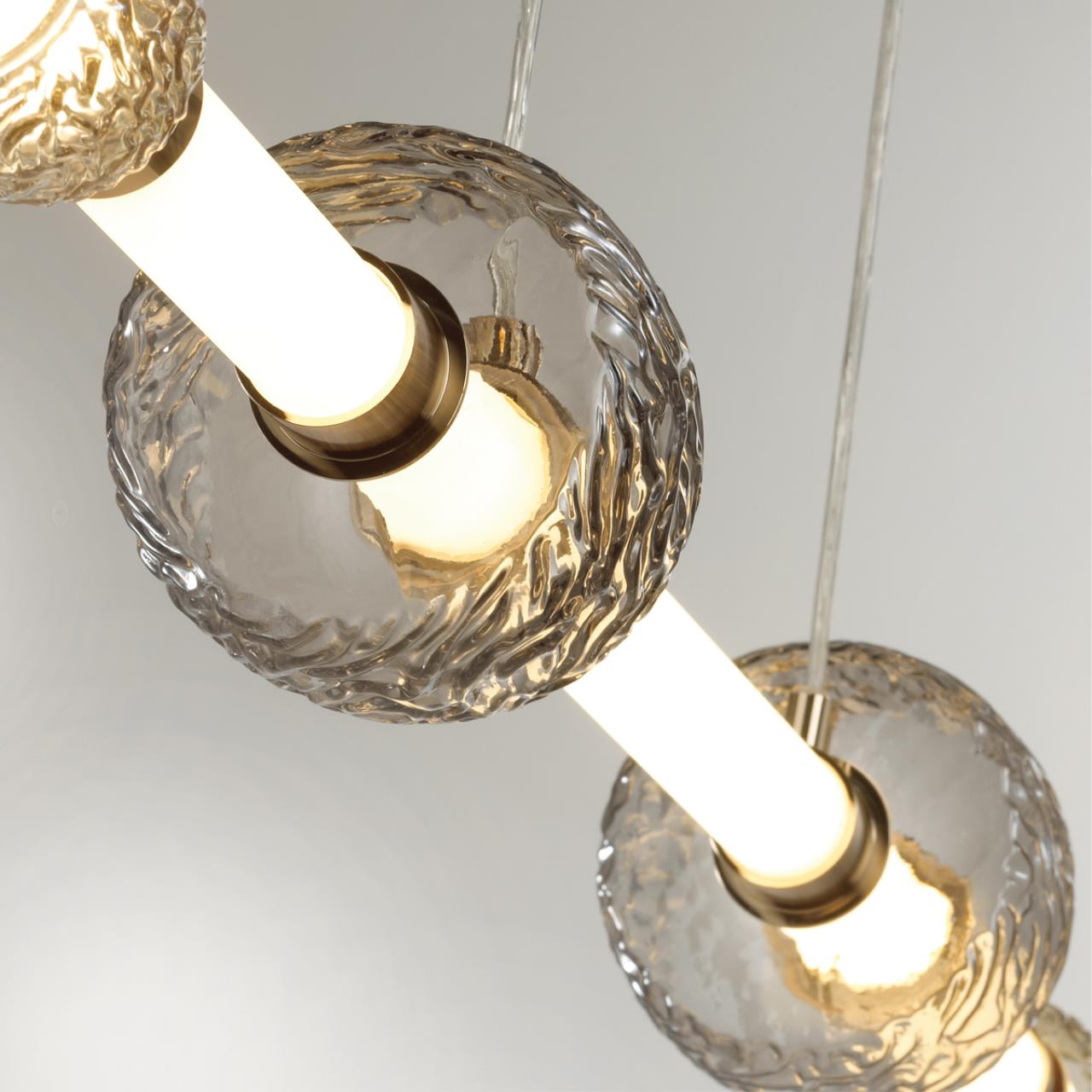 Люстра 115*13*164,5 см, 1 LED*40W, 3000 К, Odeon Light Kliff, античная бронза 5426/40L