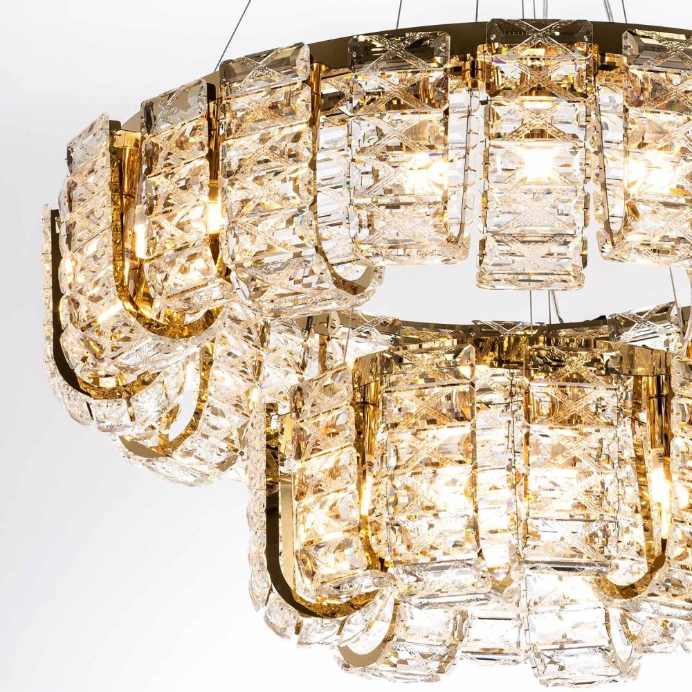 Подвесная люстра 80*60/120 см, 36*G9 MODELUX ML.755.36 GD золото