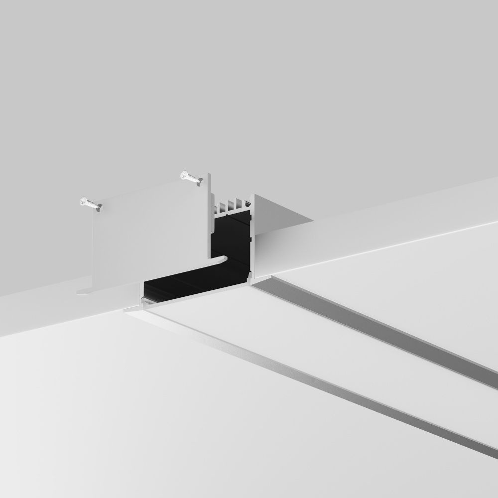 Встраиваемый с накладным фланцем профиль Maytoni Led Strip  Серебро 642003, Белый