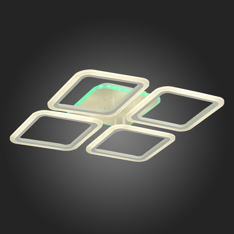 Светильник потолочный 56*56 см,  120W 3000-6000K EVOLUCE QUTRO SLE200452-04RGB Белый