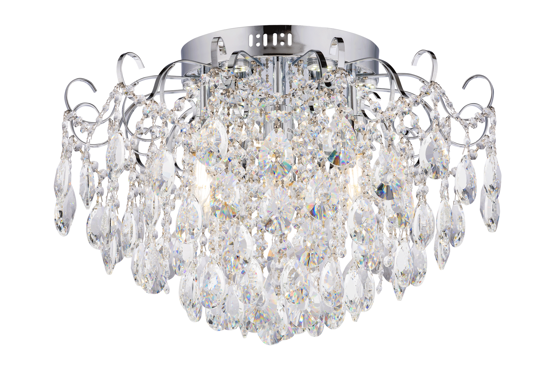 Люстра 540*360, E27 x 6+LEDx6 3W*E27+LED, 60W Sfera Sveta Хрусталь (Эконом) 1503/6+6 CR, Хром