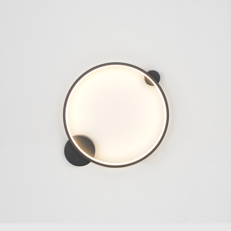 Настенный светильник 48 см, 18W, 3000-6000K, Crystal Lux REAL AP18W LED BLACK, черный
