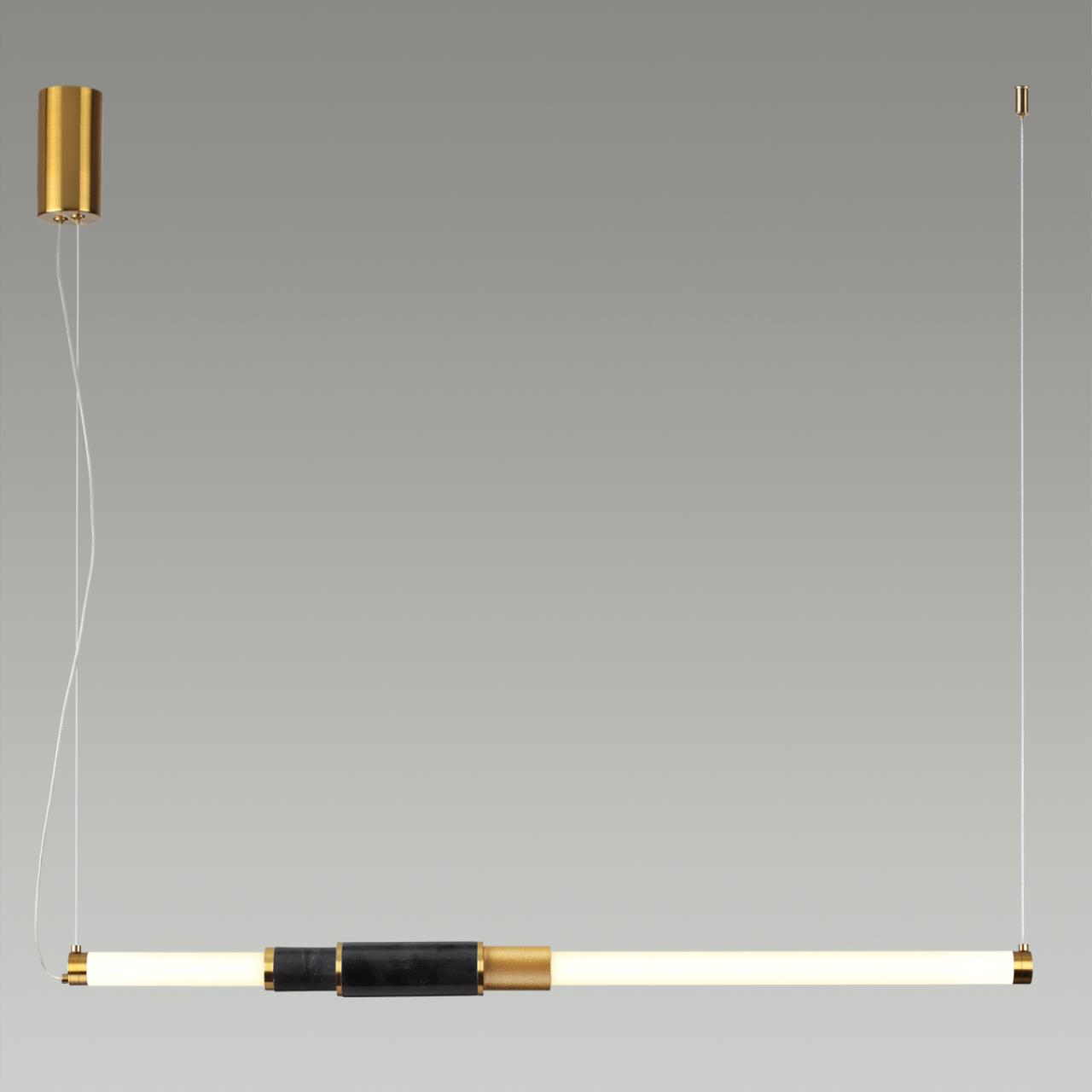 Подвесной светодиодный светильник 86*6*200 см, LED 14W 3000K Odeon Light Marmi 4361/14L античная бронза