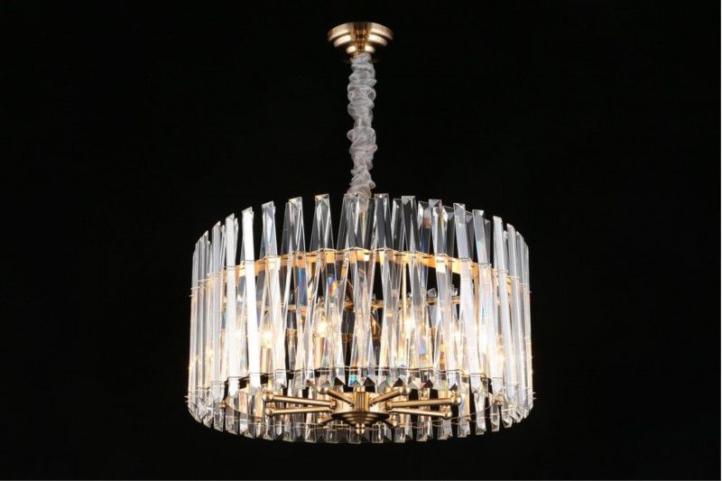 Подвесная люстра 60*32-115 см, 8*E14, 40W, Aployt Verene APL.808.13.08, золотой