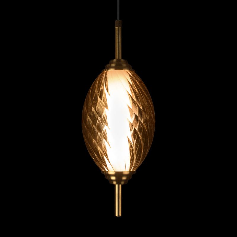 Подвесной светильник *12*-27,5 см, 1*LED*30W, 4000K, LOFT IT Helix 10421/A Amber, бронзовый