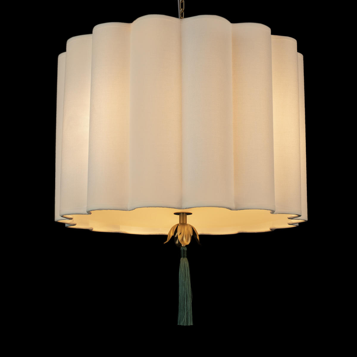 Подвесной светильник 40,7*49 см, 3*E14 LOFT IT Mellow 10306P Light linen латунь