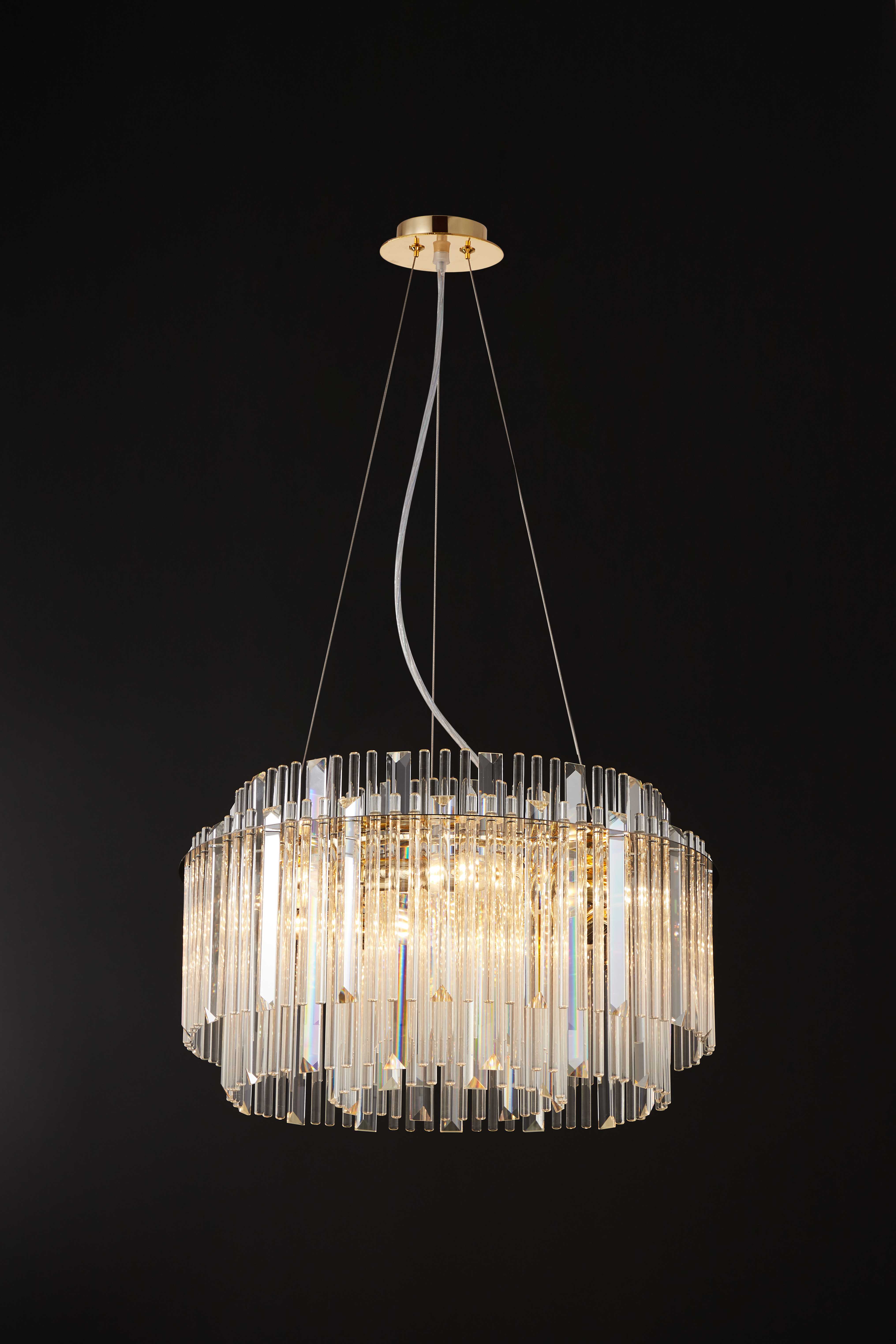 Люстра  500*280, 6*E14, 40W NewRgy Cristallo B26-D500 H-GOLD, Золото