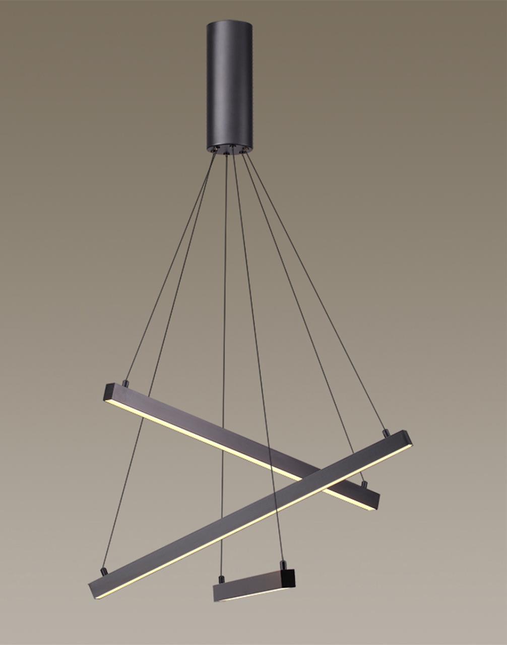 Подвесной светильник Odeon Light Cometa 3860/39B, 39W LED, 3000K, диаметр 53 см, черный