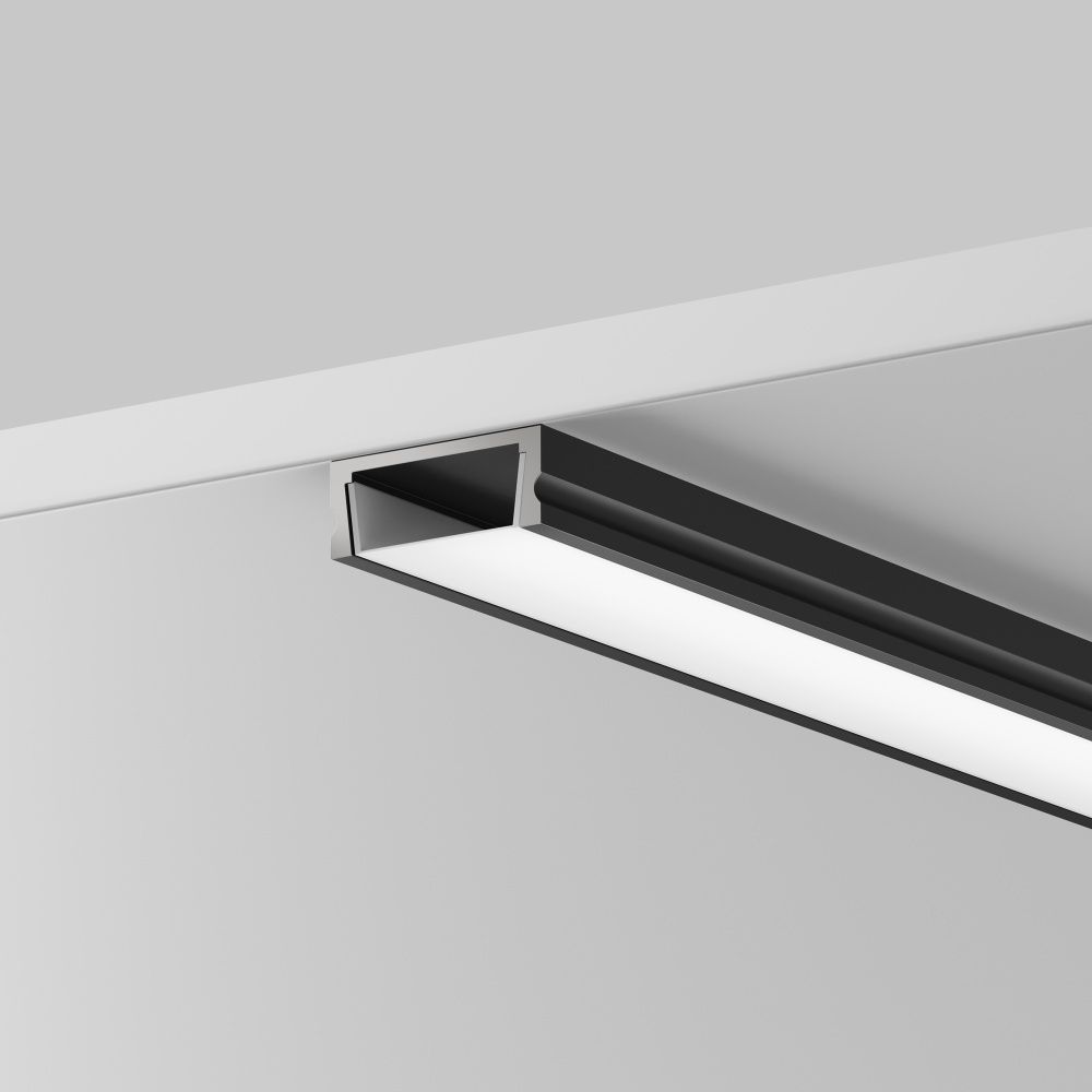 Алюминиевый профиль накладной 15x6 (Черный, 2 м), ALM-001-B-2M 631003, 200*2*1 см, Maytoni  631003, Черный