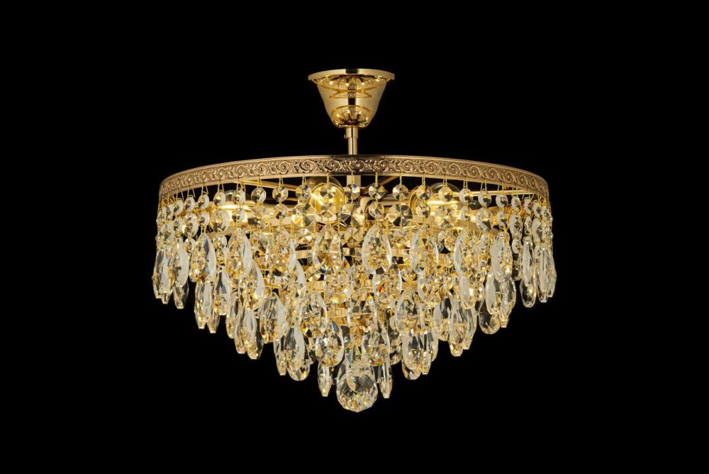 Люстра потолочная *38*32 см, 5*E27*60W, Arti Lampadari Castellana Gold Castellana E 1.3.38.601 G, Золото