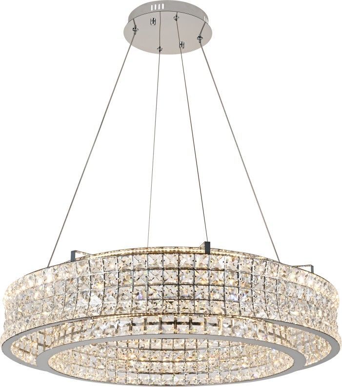 Подвесная люстра 80 см, 100W, 3000-6000K, Stilfort Karnelli 4024/09/08P, хром