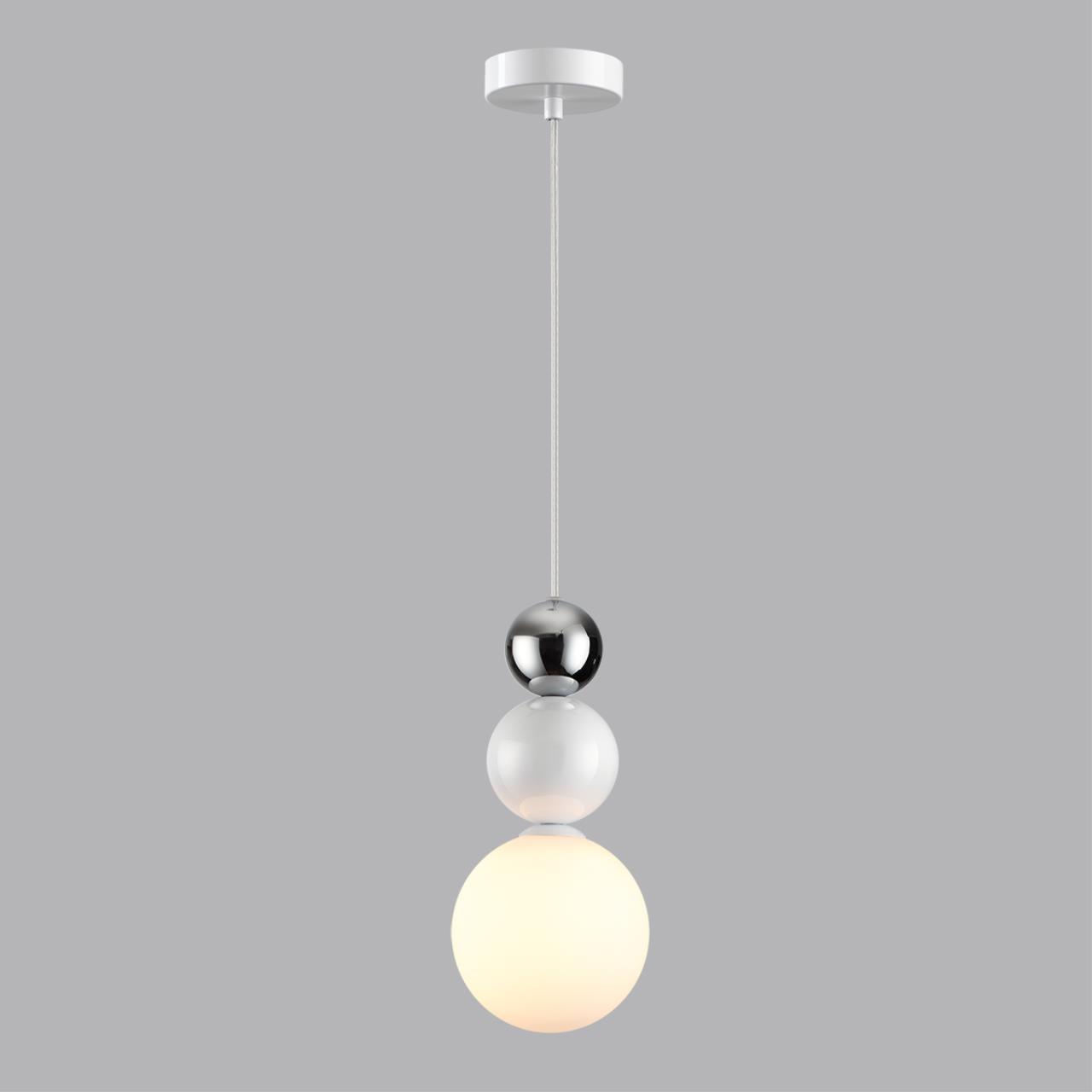 Подвесной светильник 12*120 см, 1*G9 Lumion BONBONES 6559/1 белый, хром
