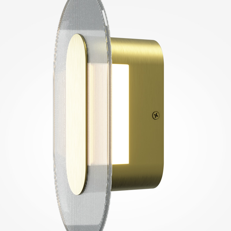 Бра 7*12,5*21 см, LED, 3000К, Maytoni Ply MOD355WL-L6BS3K латунный