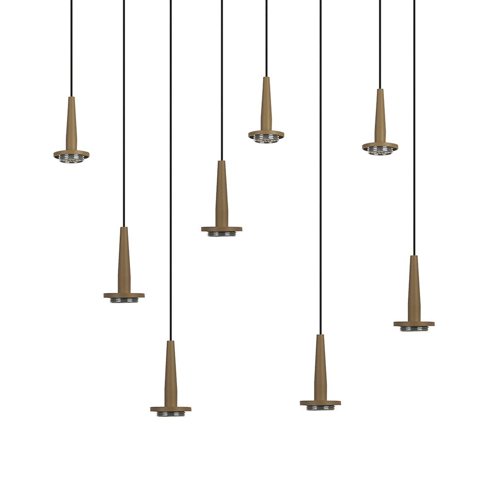 Люстра подвесная 50*30*-200 см, 8*LED*5W, 3000K, Mantra Andromeda MAN8934, золотой