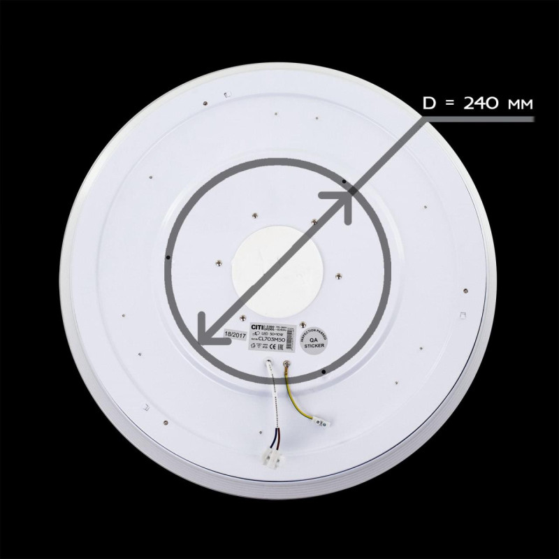 Светильник 50 см, 60 W, 3000-4200K музыкальный с Bluetooth Citilux CL703M60, белый