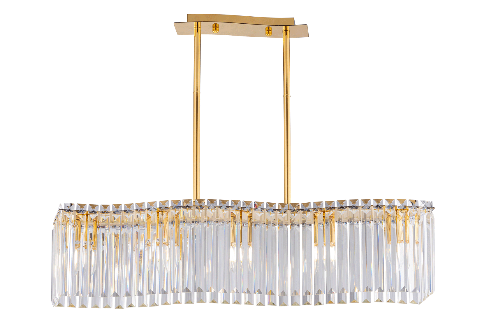 Люстра 830*140*650, 5*E14, 40W NewRgy Cristallo 3100E/5A GOLD+CLEAR, Золото+прозрачный