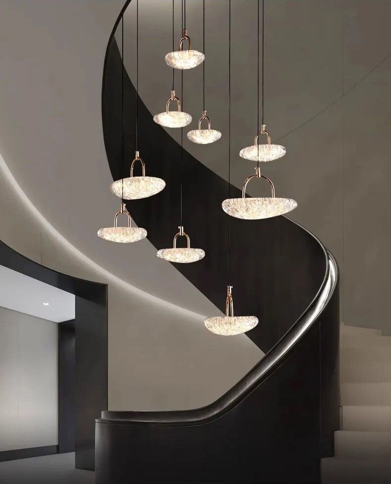 Люстра 2326-9, D600 / Н160 LED, 95W, 3000/4000/6000K, Alva Donna, Чёрный матовый