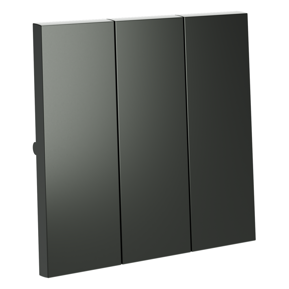 Клавиши для выключателя/переключателя трехклавишного, титан Voltum S70 VLS000506, Пластик Soft touch