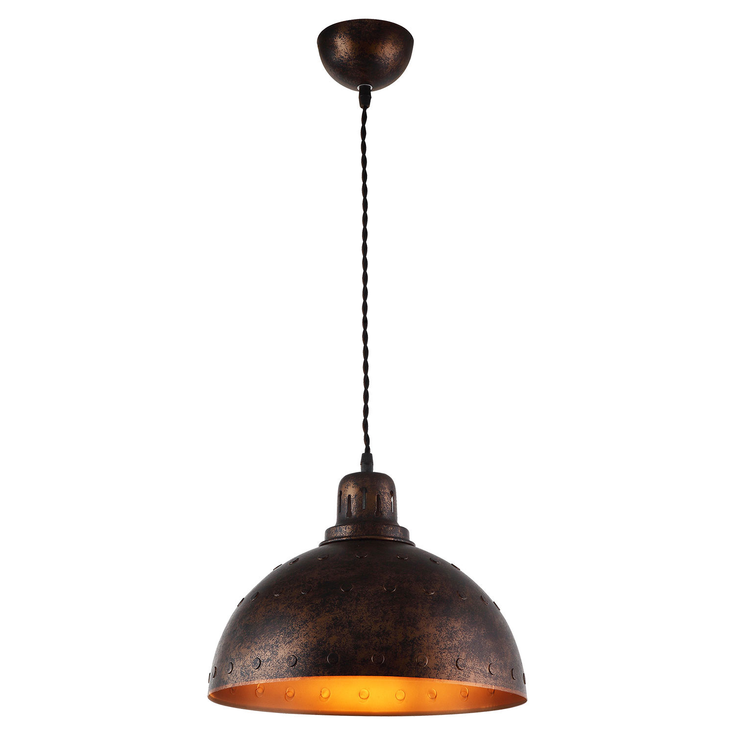 Подвесной светильник Lussole Middletown GRLSP-9801, 30*30 см, коричневый