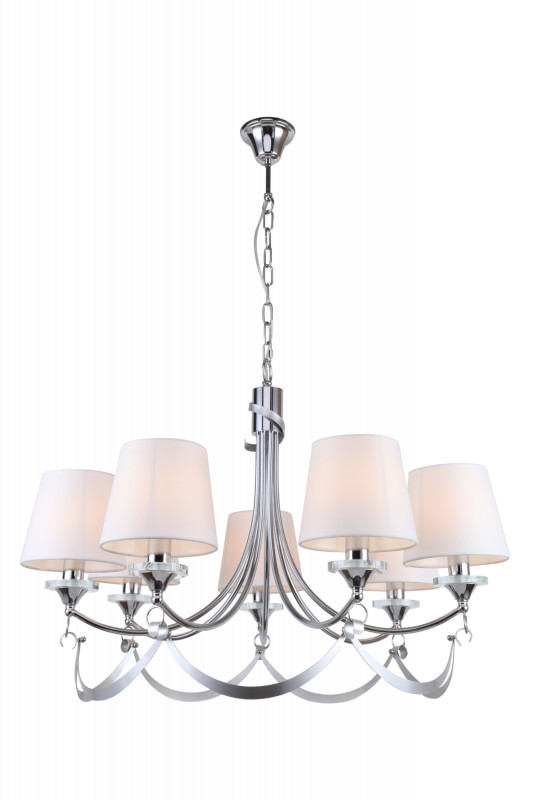 Подвесная люстра Freya Ariana FR5081PL-07CH, диаметр 76 см, хром