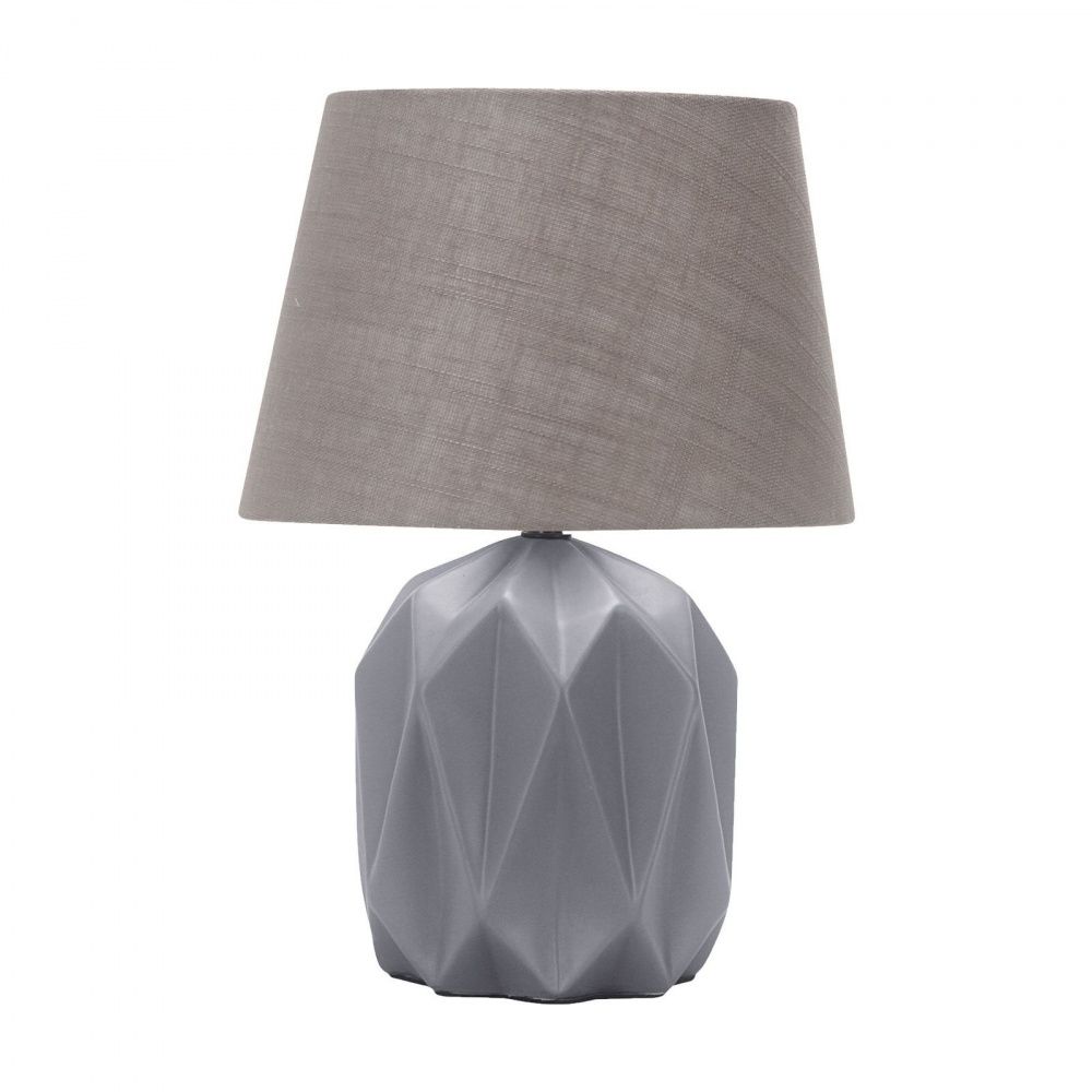 Настольная лампа Omnilux Sedini OML-82704-01, диаметр 24 см, серый