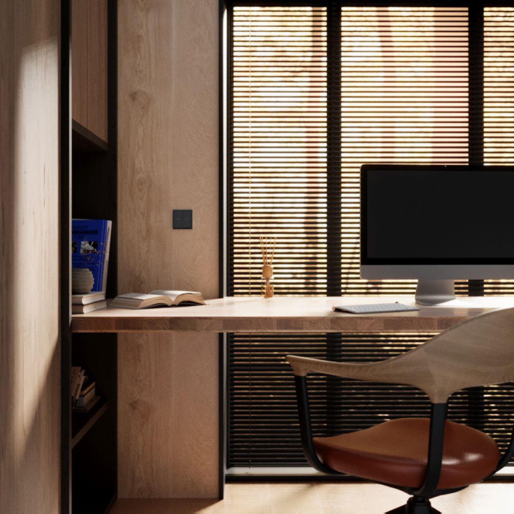 Выключатель встраиваемый для жалюзи 10А, черный матовый Voltum S70 VLS020708, Пластик Soft touch